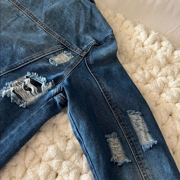 Rue21 Blue Distressed Denim Jacket - Picture 7 of 8